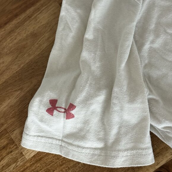 Under Armour Project Rock Brahma Bull Short Sleeve Shirt Men's M Cream Red - Picture 14 of 14